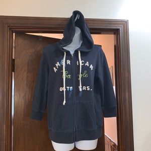 Blue Zip-up American Eagle Sweatshirt